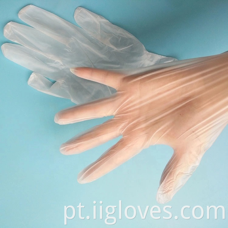 Luvas descartáveis ​​azuis luvas de vinil pó de pó de grau de vinil PVC Luvas manuais Caixa
